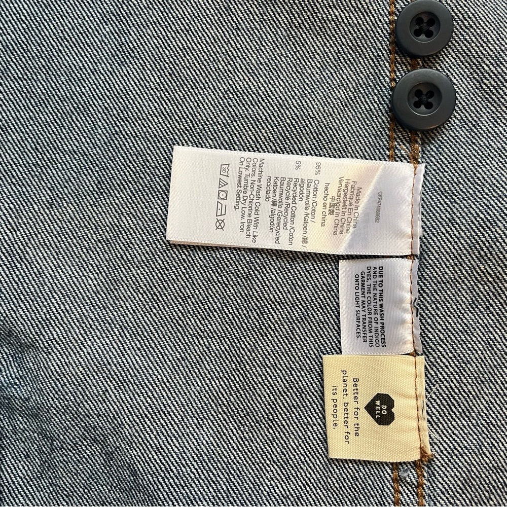 Madewell Denim Blazer Deardorf Wash XS 100% Cotton - Picture 4 of 5